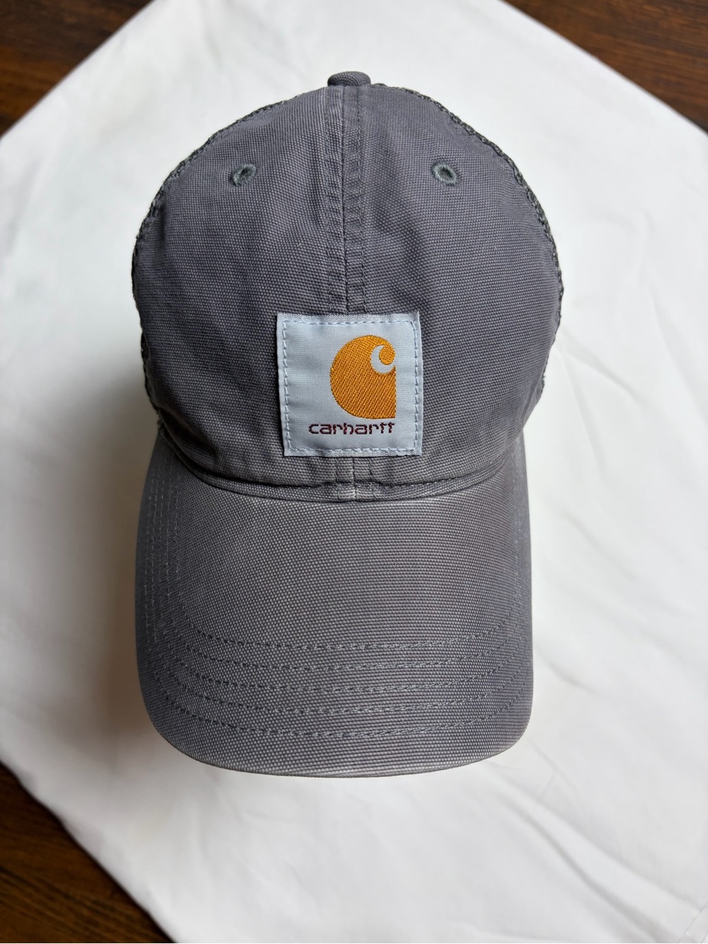Carhartt Men's Gray Signature Logo Cap - Casual Workwear Hat